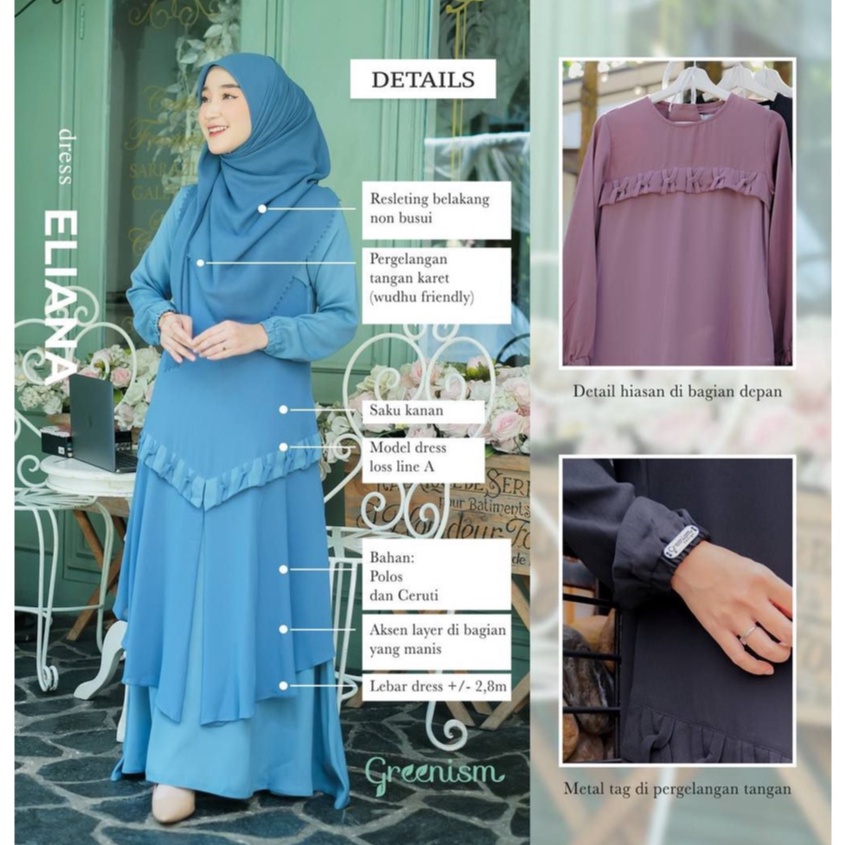 Greenism Gamis Eliana Quality Premium Syari'i Dress