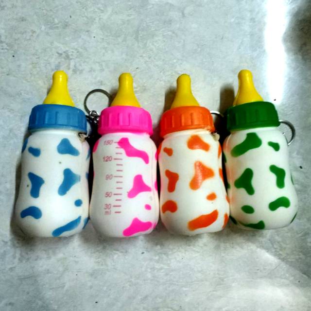 Gantungan Kunci Squishy Dot Bayi Motif Sapi Lucu Empuk Murah Bagus