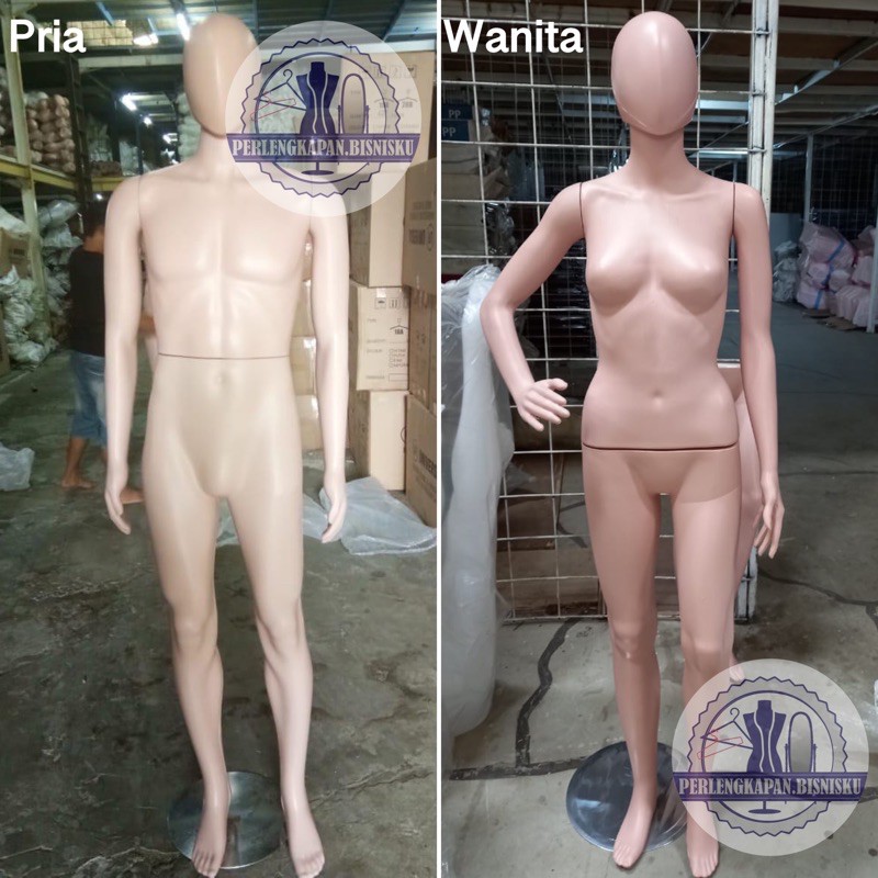 MANEKIN PATUNG BAJU PRIA WANITA PLASTIK FULL BODY