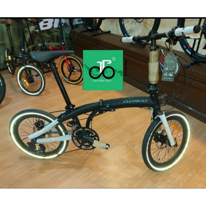 Sepeda lipat 20" Element Ecosmo Z10 Black Coral