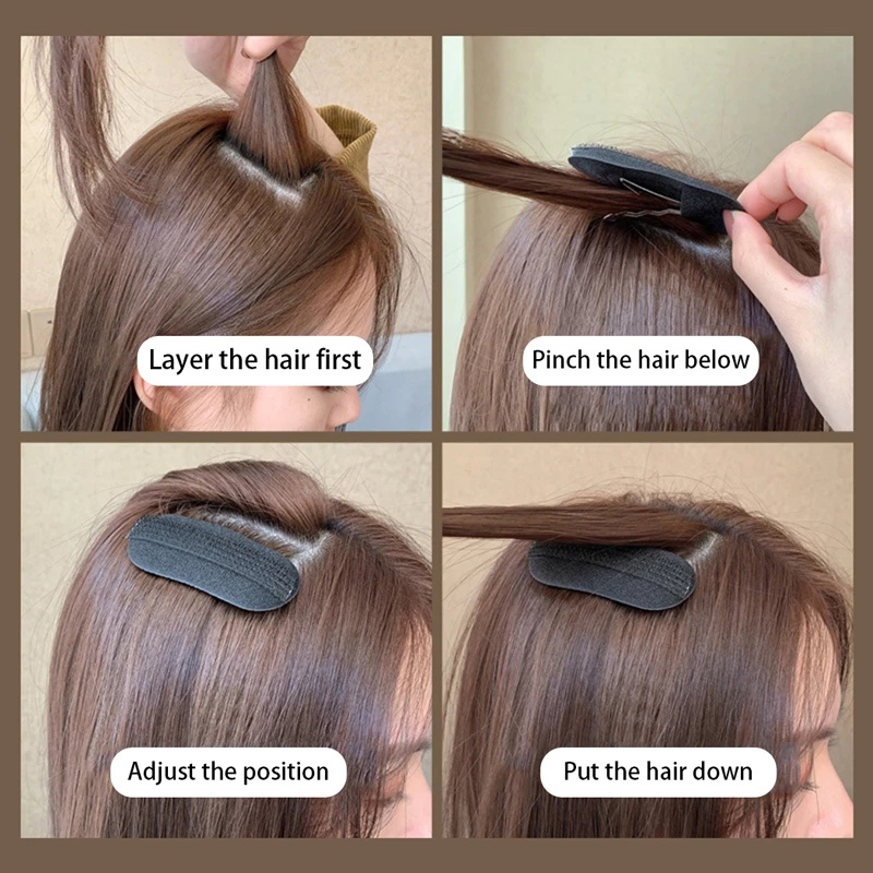 Invisible Pads Hair Clips Hair Claw Gadis Bernapas Alami Kreatif Set BB Jepit Wanita Jepit Rambut Hair Pin Ponytail Rambut Pemegang Berbulu Aksesoris Rambut Spons Rambut Akar