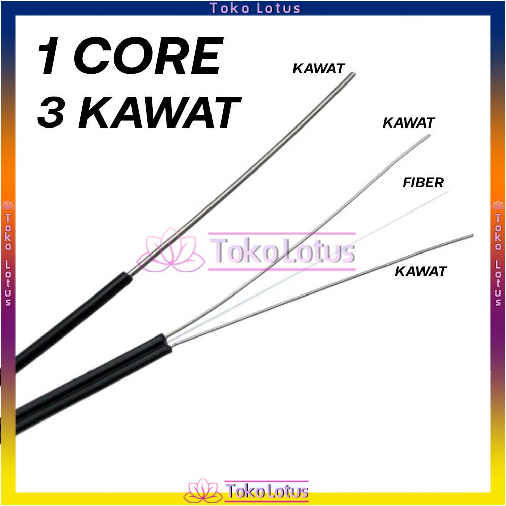 [𝕿𝖊𝖗𝕭𝖆𝖗𝖚 𝕿𝖊𝖗𝕸𝖚𝖗𝖆𝖍] Kabel  Fiber Optik 1000m FTTH Dropcore 1 Core 1000 Meter Kabel Fiber Optik 1000m FTTH