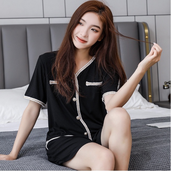 GirlWish Fashion Korean Homewear Set Top &amp; Pants Set Baju &amp; Celana Pendek Pajamas Baju Tidur Baju Rumah