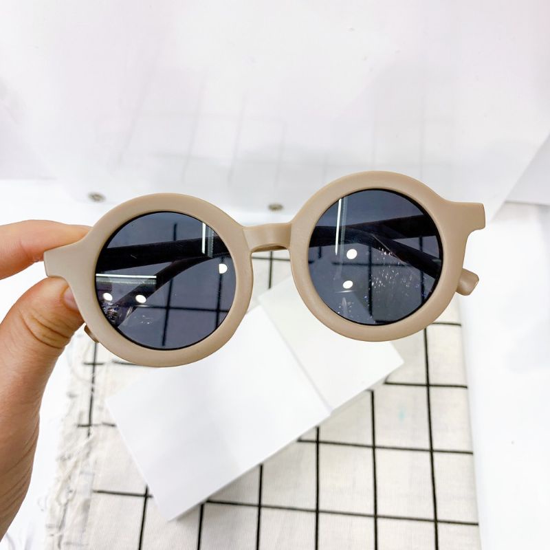 DK Kacamata Anak / Fashion Anak Terbaru FRAME 0-6y Bulat Unisex High Quality Import-Abu abu