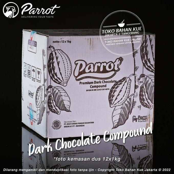

COKELAT BATANG PARROT DUS 12KG PREMIUM DARK CHOCOLATE COMPOUND COKLAT DC51C1215