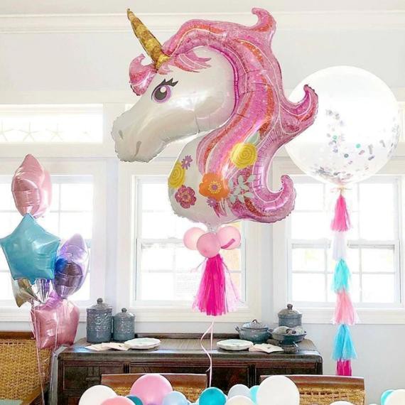 FOIL KUDA XL UNICORN BESAR 120CM / UNICORN HEAD JUMBO