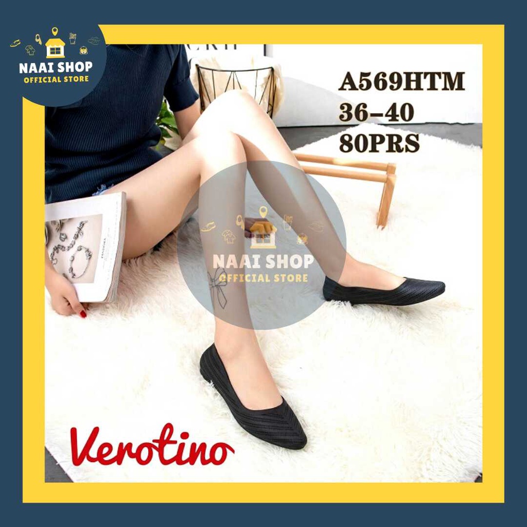 Sepatu Flat Selop Jelly Wanita Model Terbaru Size 36-40 Slop Cewek Motif Lubang Flatshoes Korea Style Murah Slip On Kasual Shoes Terlaris Sepatu Kerja Kuliah HangOut Kekinian Fantofel Remaja Dewasa Pantofel Import Premium Ballerina Verotino A569 Naai shop