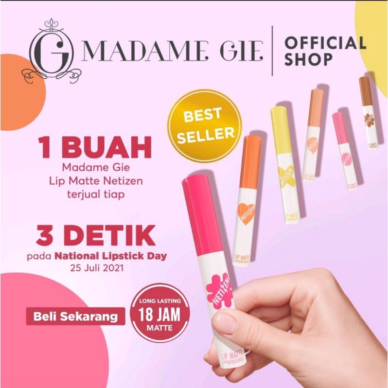 Madame Gie Lip Matte Netizen - Make Up Lipstick | Lip Cream