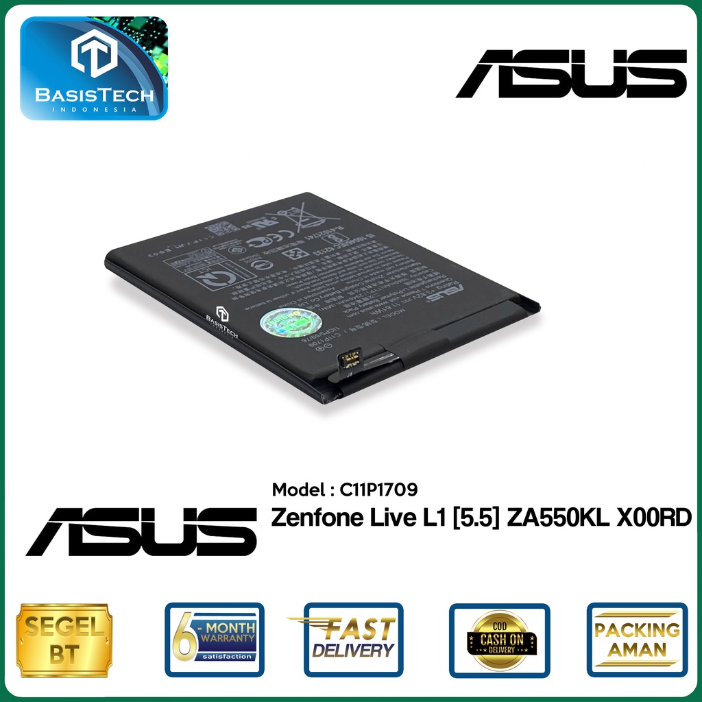 BATERAI ASUS ZENFONE LIVE L1 - ZA550KL - X00RD - C11P1709 - ORIGINAL QUALITY