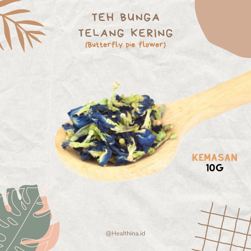 (10gram) Teh virall Bunga  telang kering ready Makassar teh biru / teh ungu menjaga kesehatan mata teh murah cod Makassar