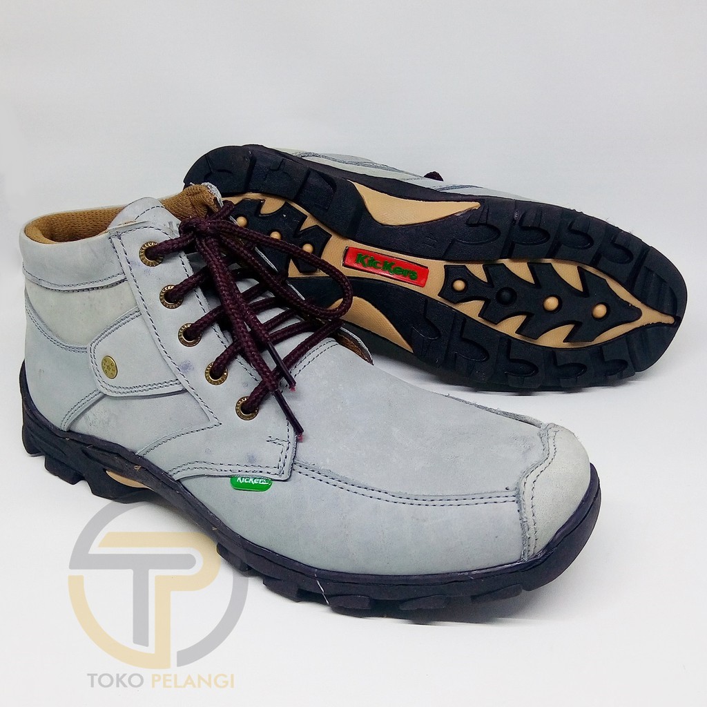 BEST SELLER Sepatu boots pria boot kickers kulit asli biker touring bukan safety