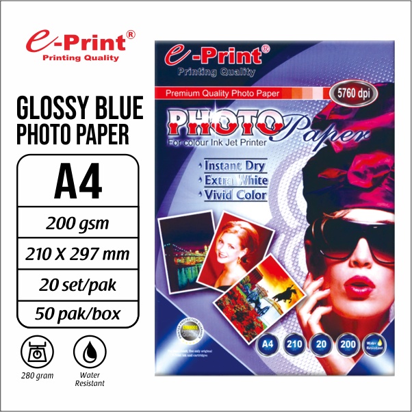 

e-Print Glossy Photo Paper Blue A4
