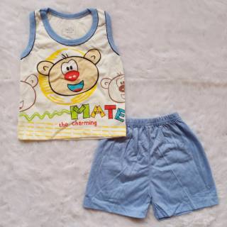 Setelan kutung baju anak laki laki motif kartun lucu usia Setelan kutung baju anak laki laki motif kartun lucu usia
