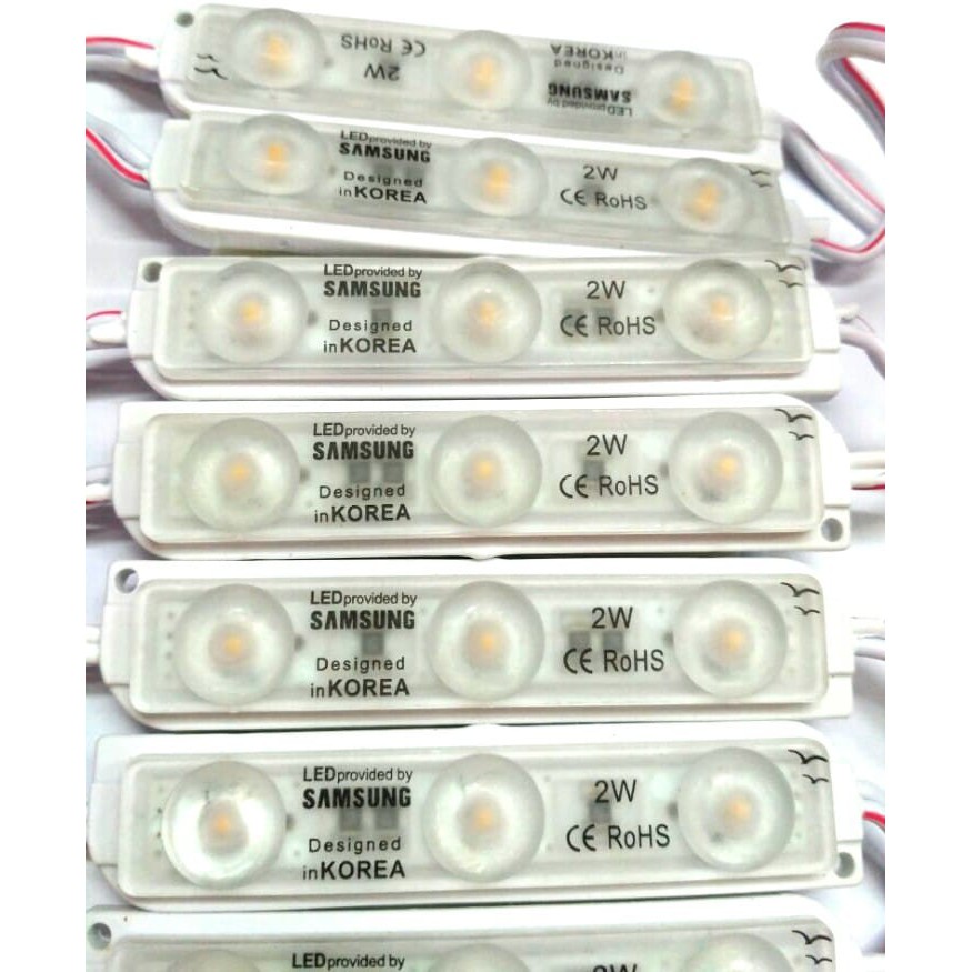 Lampu Led Samsung Modul 5730 SMD 12v DC 3 Mata 12 v volt Module Putih