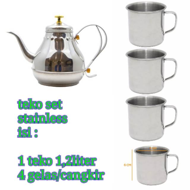 Teko teh teko kopi teko set stainless Shopee Indonesia