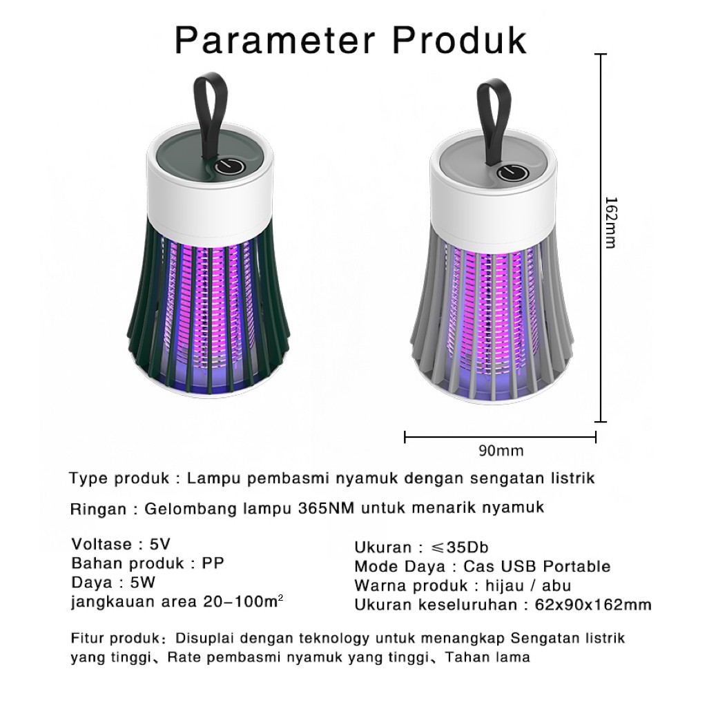 Baru Mosquito Killer LED Perangkap Pembasmi Nyamuk Alat Pembunuh Nyamuk Serangga Insect  elektrik mosquito killer lampu pembunuh lampu ultraviolet anti Nyamuk Cas USB Popular Model