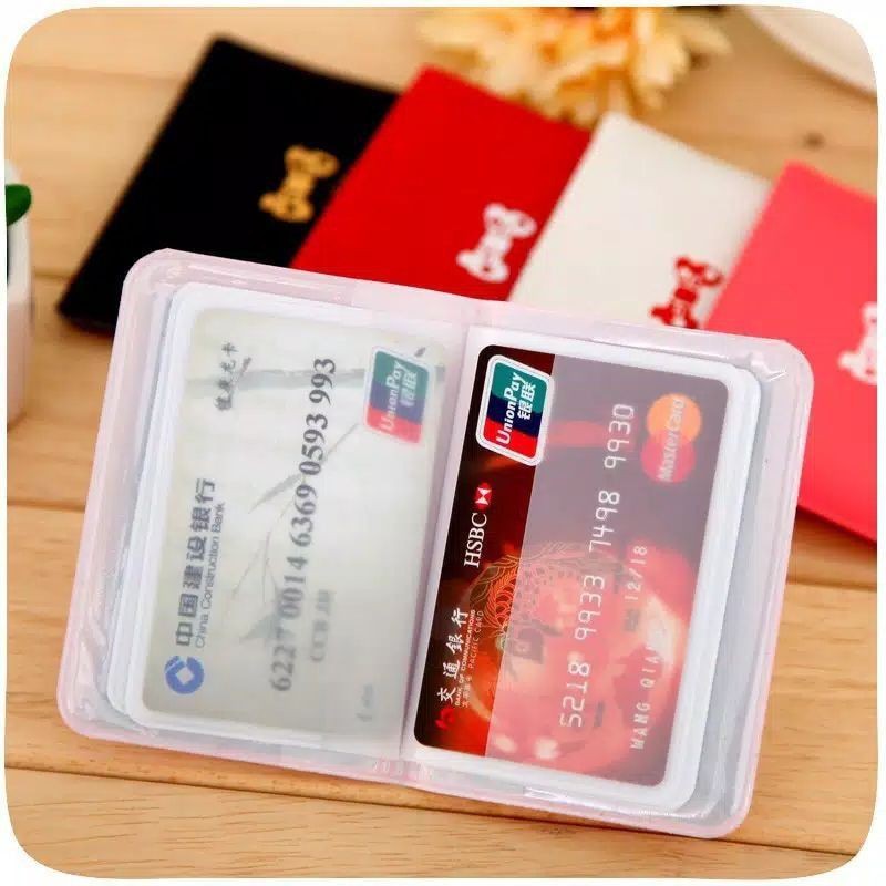 Dompet Kartu Pita 12 Slot Card Holder Ribbon Card Wallet Card Organizer