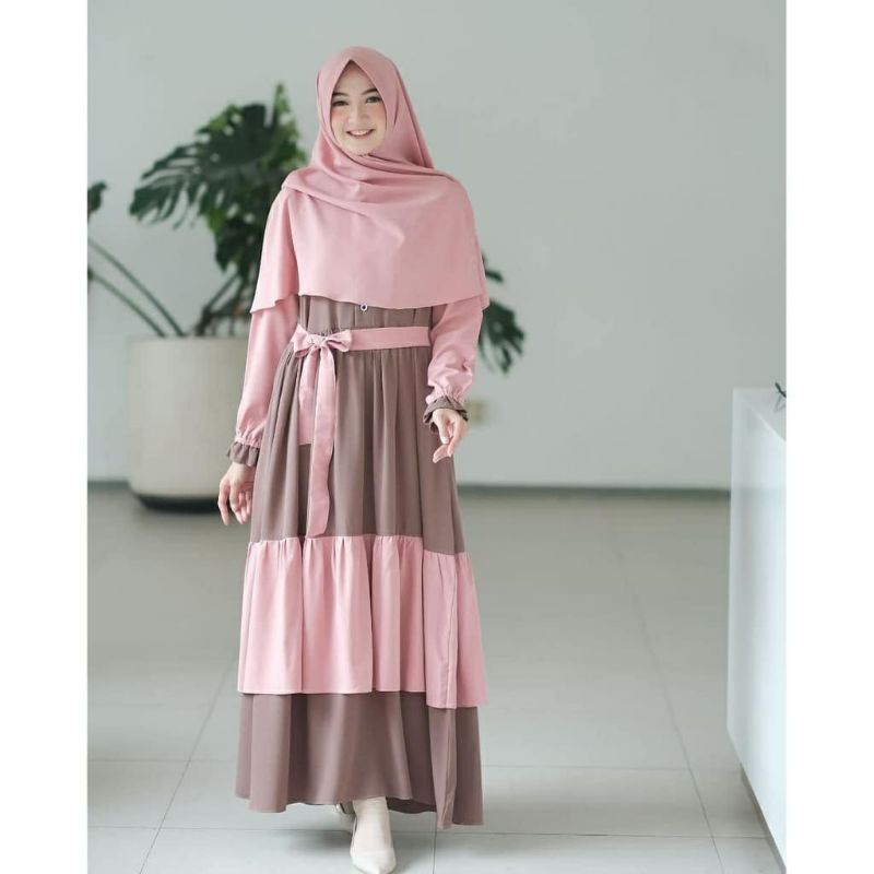 Arumi Set Syari/Gamis Syari/Gamis Muslim/Pakaian Muslim/Best Seller/Fashion Muslim