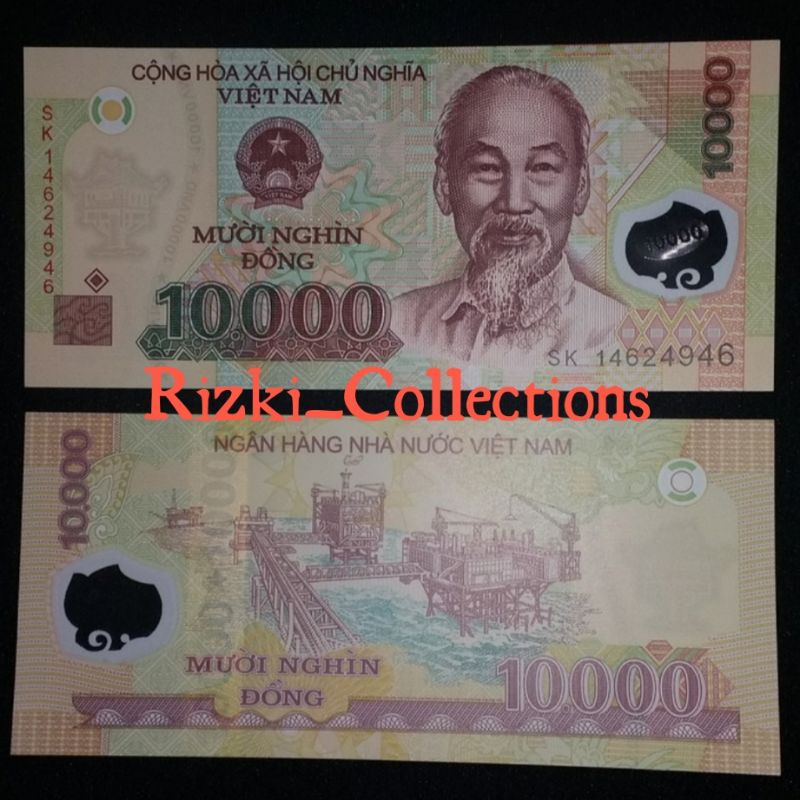 Uang Asing Vietnam 10000 Polymer UNC Baru Gress Mulus