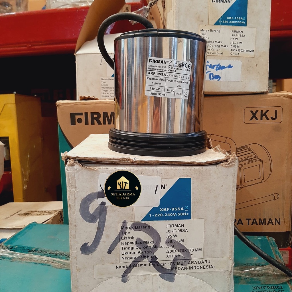 POMPA KOLAM CELUP XKF-95SA FIRMAN//SUBMERSIBLE STAINLESS POND PUMPS FIRMAN