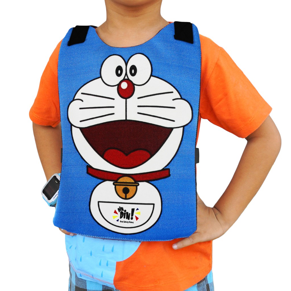 Dindin Kids Rompi Dada Anak Pelindung Anti Angin Untuk Bonceng Motor Doraemon