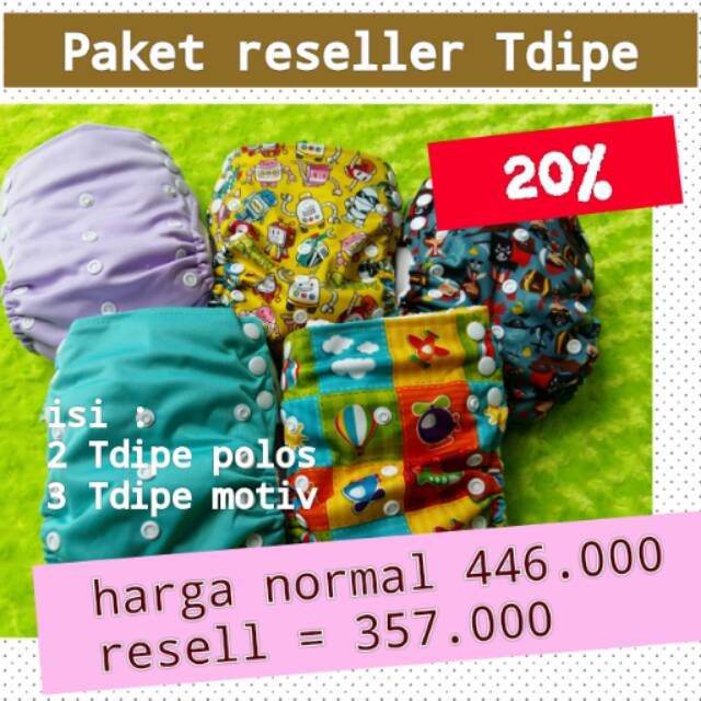 Paket Reseller Popok Kain Cuci Ulang Colthdiaper Clodi GG Tdipe