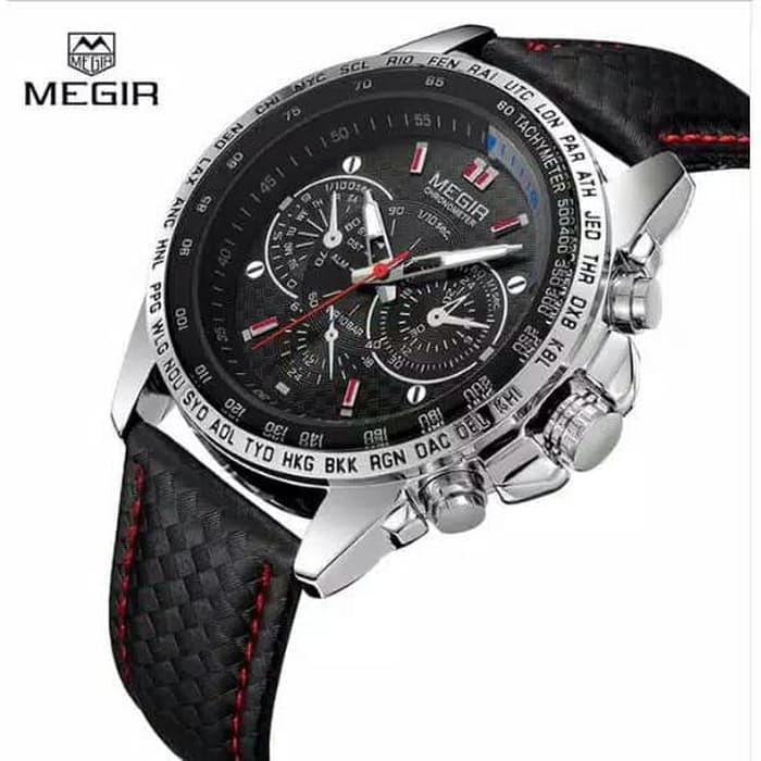 Jam Tangan Pria / MEGIR / ML 1010 GBK / MEGIR Original / Cron