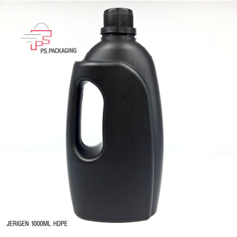 JERIGEN 1 LITER GAGANG SAMPING HITAM / JERIGEN 1000 ML