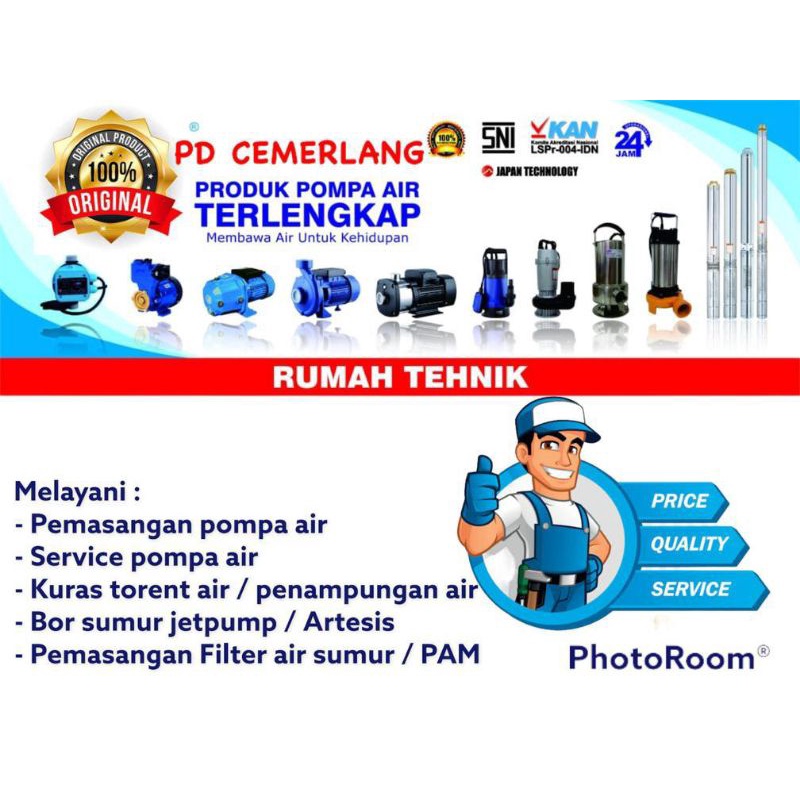 Jasa pemasangan pompa pendorong pompa booster pump instalasi pompa dorong air toren