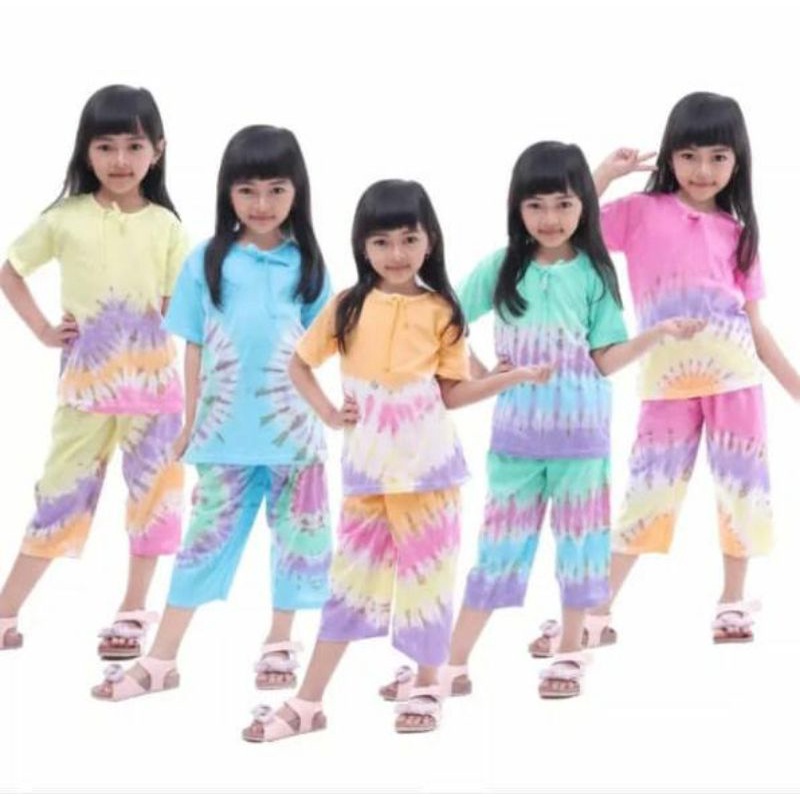 SETELAN KAOS  CP PELANGI ANAK BAJU ANAK