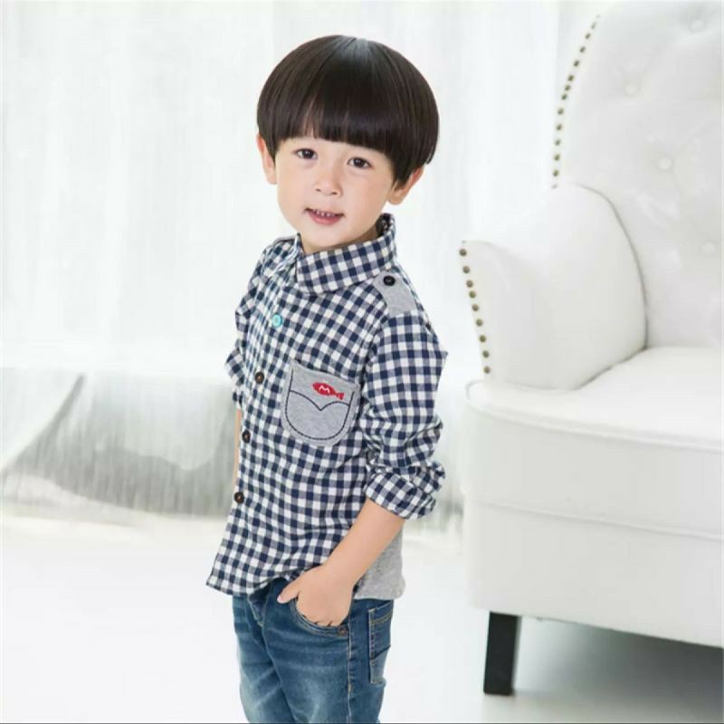 Baju Kemeja Anak Laki-Laki usia 3-10 Thn/ Kemeja Anak/Fashion Anak Laki-Laki