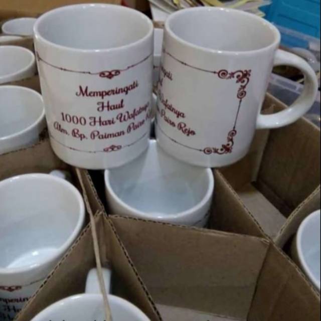 Souvenir Haji Umroh Murah Unik Mug Keramik - Souvenir Mug