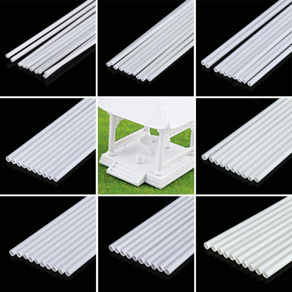 Populer 10pcs Tabung Bulat DIY ABS Dekorasi Kerajinan Tangan Bahan Meja Pasir