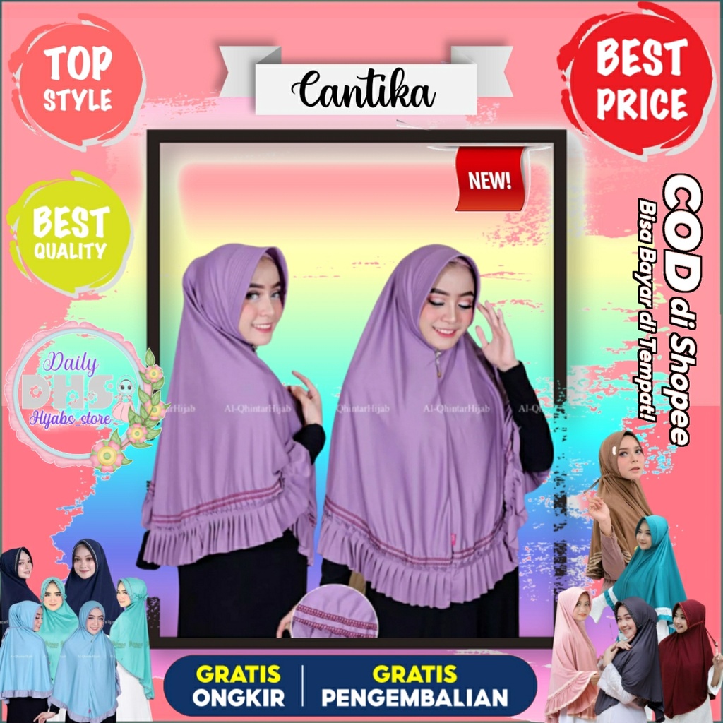 Hijab instan Cantika // Kerudung instan Jilbab instan Dewasa Hijab Jersey Jumbo 2021 Kerudung Bergo 