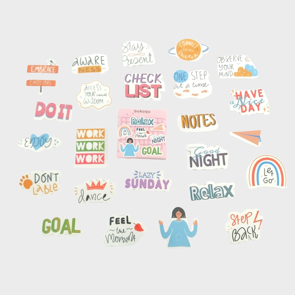 

Stiker Journal Relax untuk Notebook, Planner