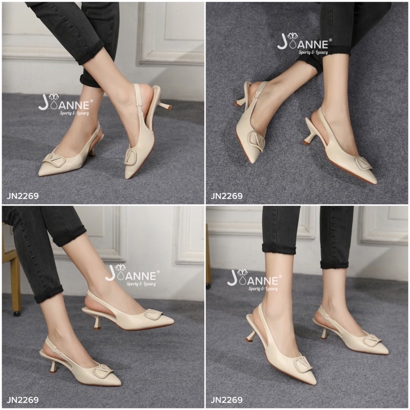 RESTOCK! [ORIGINAL] JOANNE Slingback High Heels Shoes Sepatu Hak #JN2269