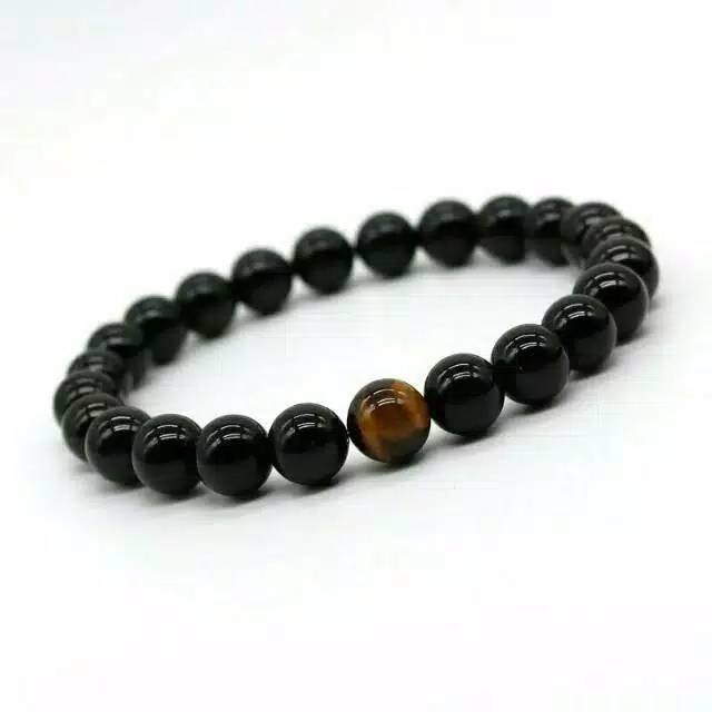 Gelang Batu Giok Pria Wanita (butir kecil)