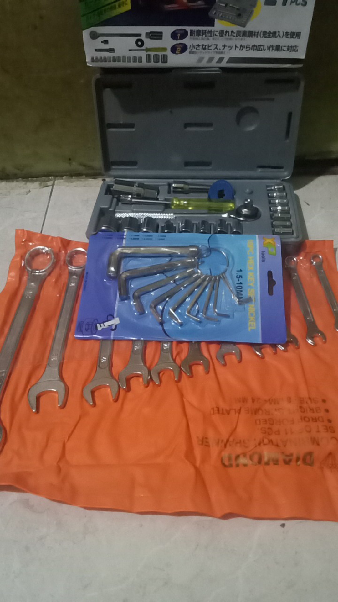 Kunci Bengkel Paket - Sok Set 21 Pcs + Ring Pas Set Kunci L Set Bonus