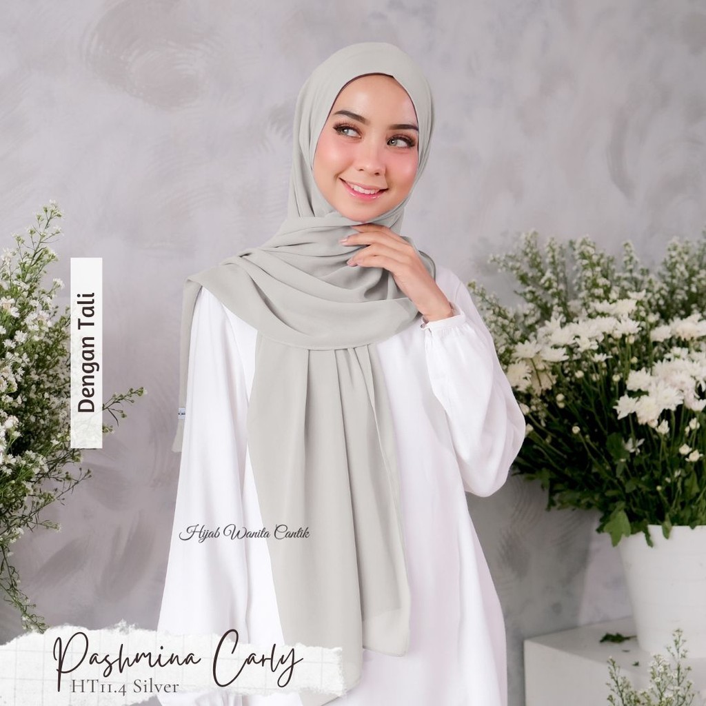 Hijabwanitacantik - Pashmina Carly (dengan tali) | Pashmina | Hijab Cerutti Babydoll