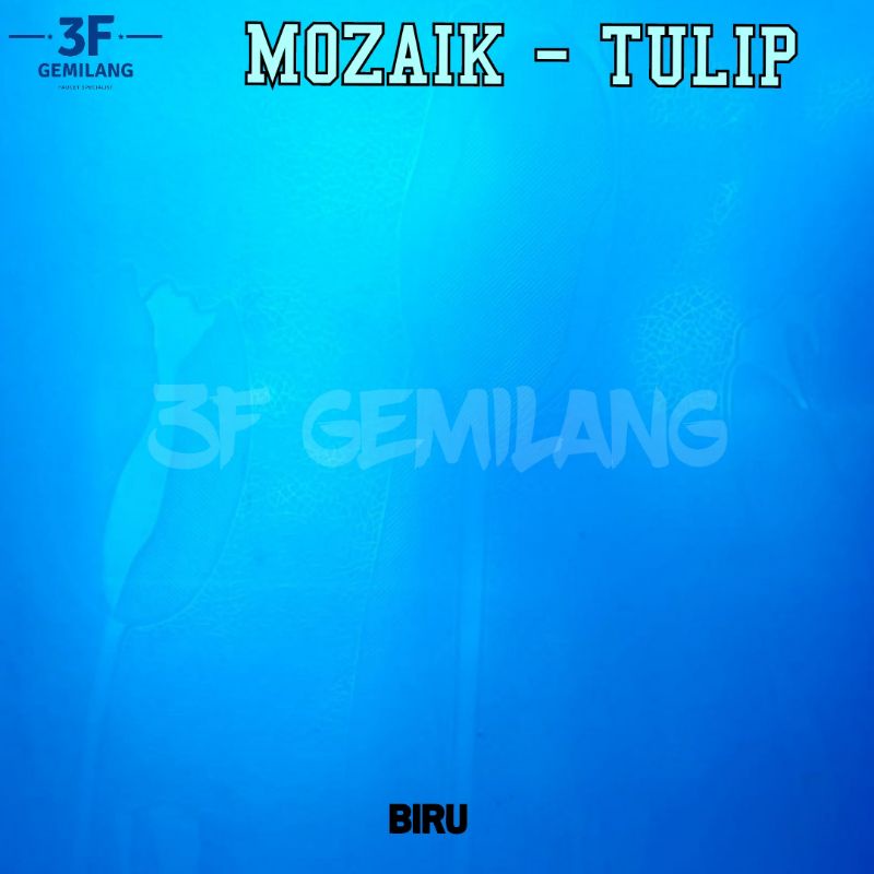 Fiber Plastik Penutup Pagar Motif Embozz GRAND MOZAIK - TULIP Meteran