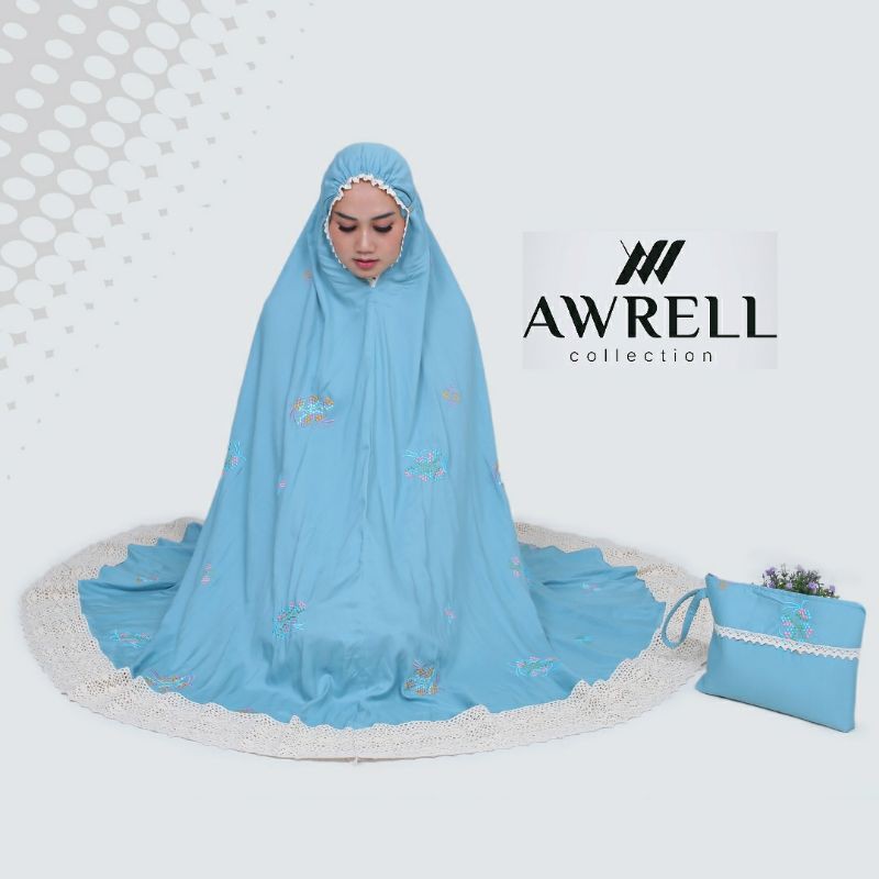 Awrellcollection - Mukena Dewasa Katun Rayon Airi Bordir Awrellseries