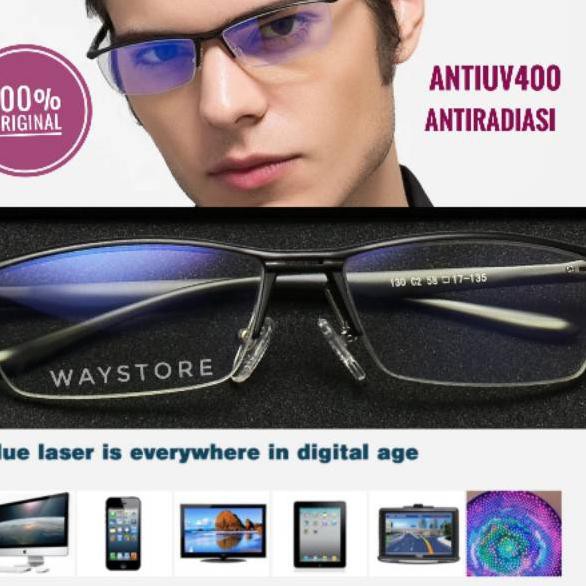 ReadyStock COD Bayar Ditempat kacamata antiradiasi gadget hp komputer original kateluo full set pr