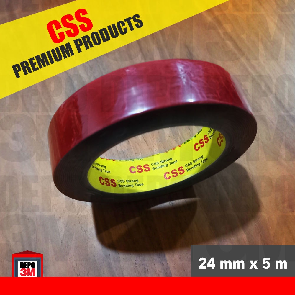 

Double Tape Acrylic CSS Tahan Air, 24mm x 5m Made in Korea