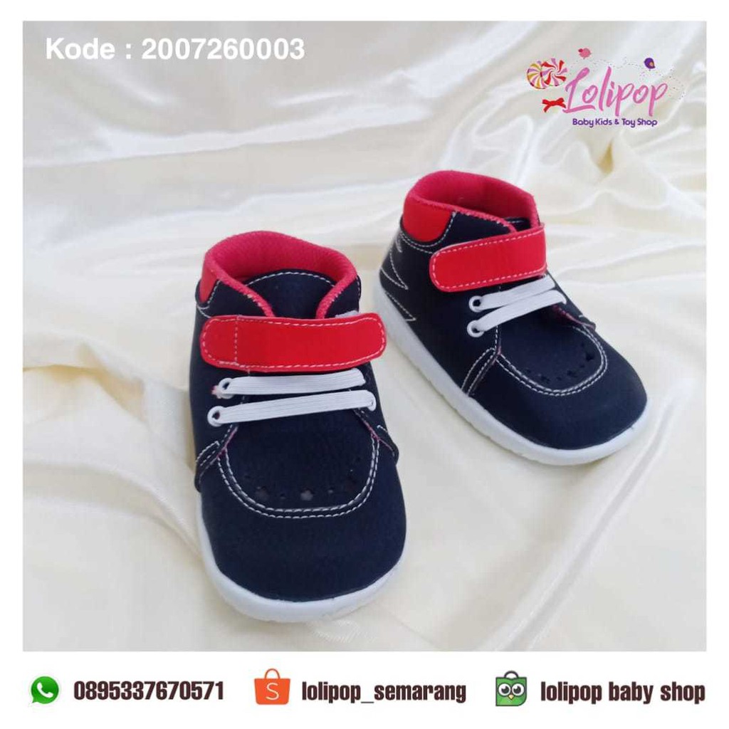 Sepatu Baby Cowo Pipi Mimi Perekat Tali ada Bunyi 22/25