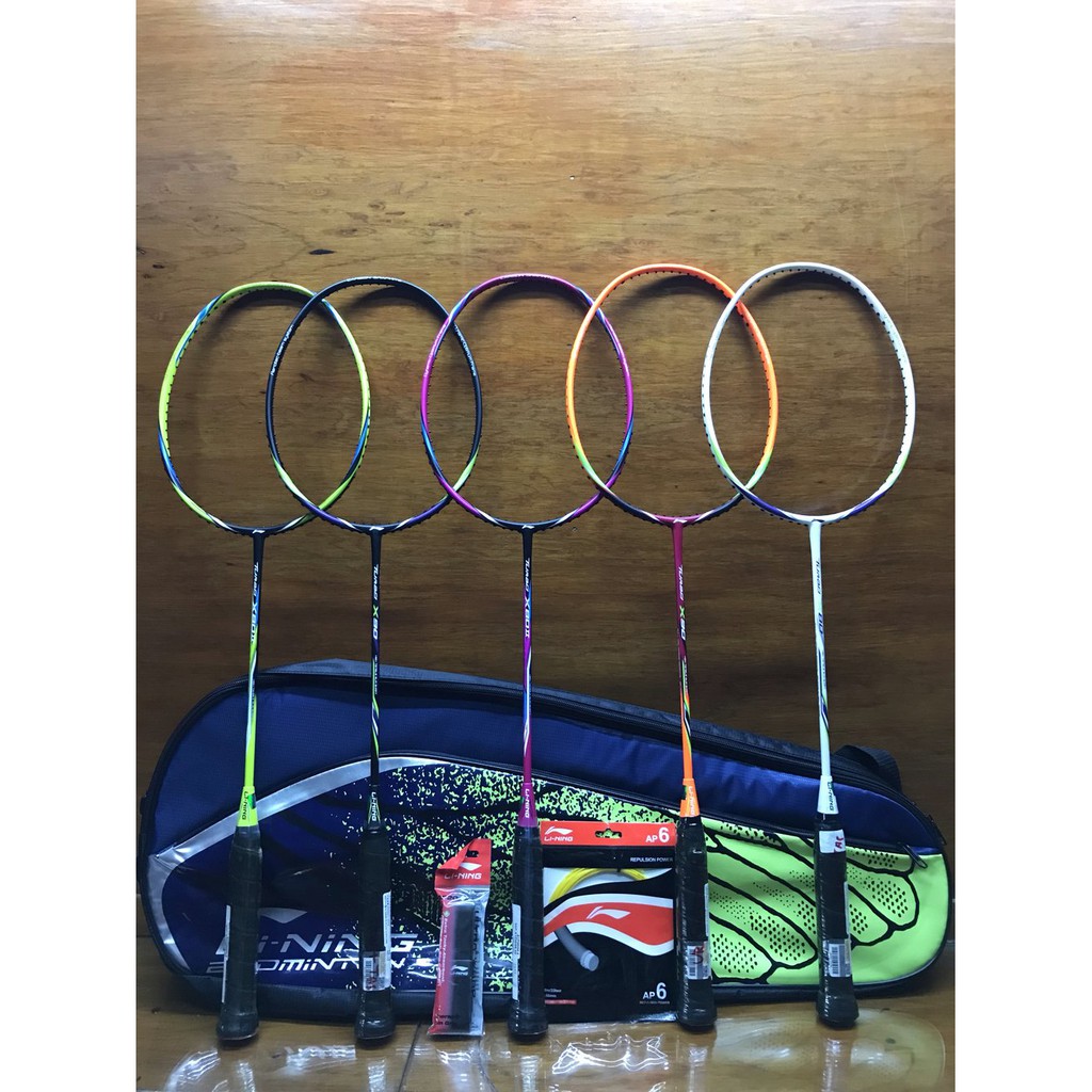 Raket Badminton Bulutangkis Li-Ning Linning TURBO X 60 80 90 FREE SENAR GRIP TAS 3 SLETING THERMO