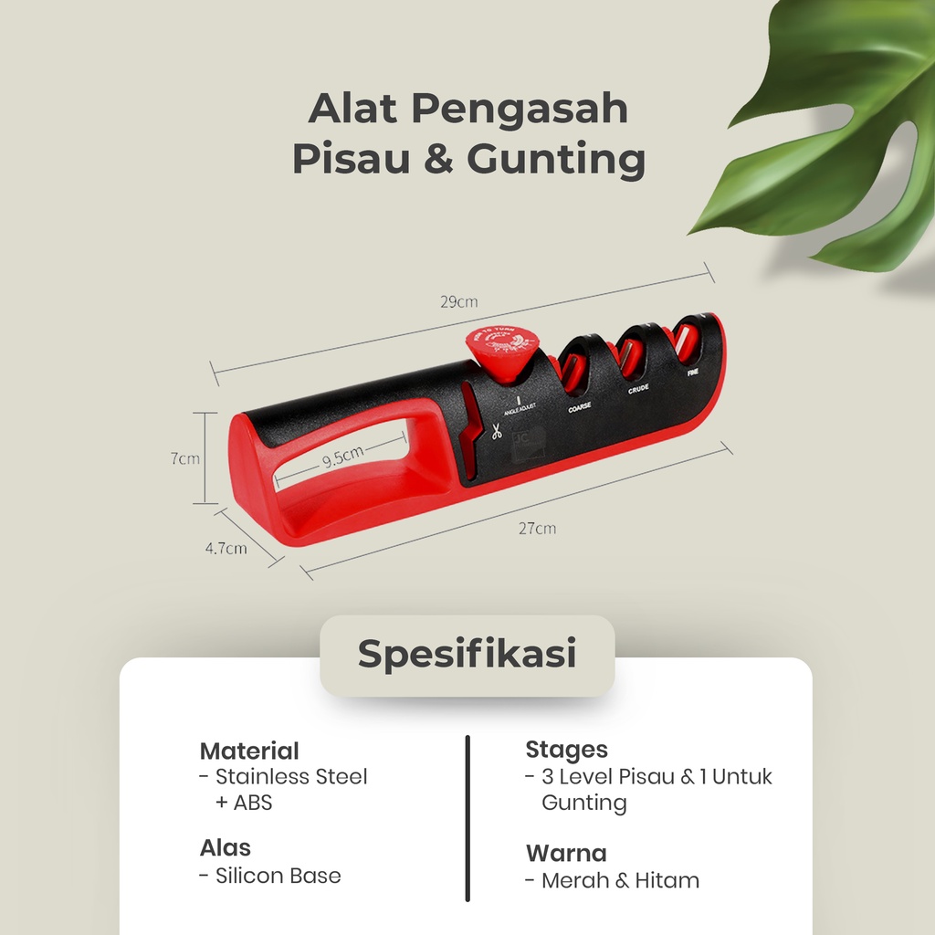 ALAT PENGASAH PISAU - GUNTING | KNIFE SHARPENER 4 STAGES ADJUSTABLE