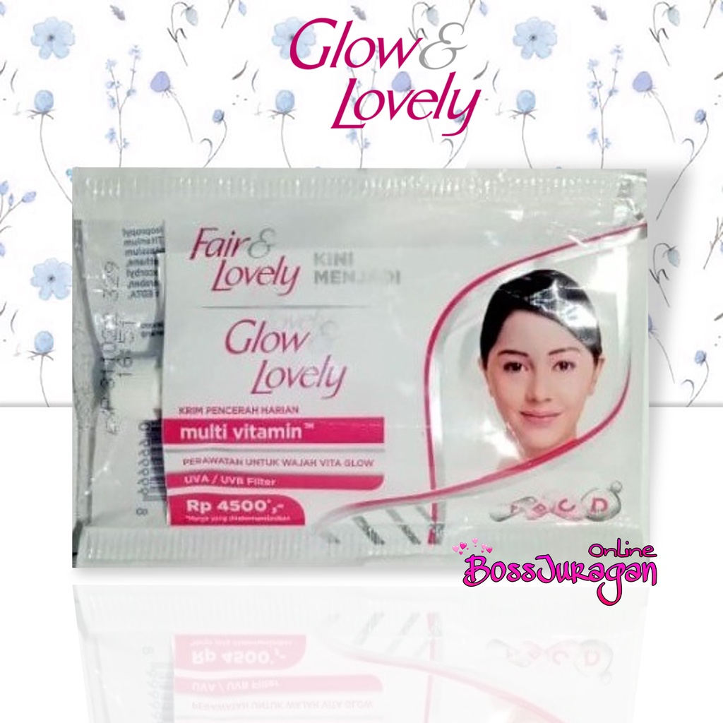 (BOSS) (sachet) Fair &amp; Lovely - Glow &amp; Lovely Brightening Facial Foam 9 gr - Multi Vitamin 7,5gr- Vitamin C