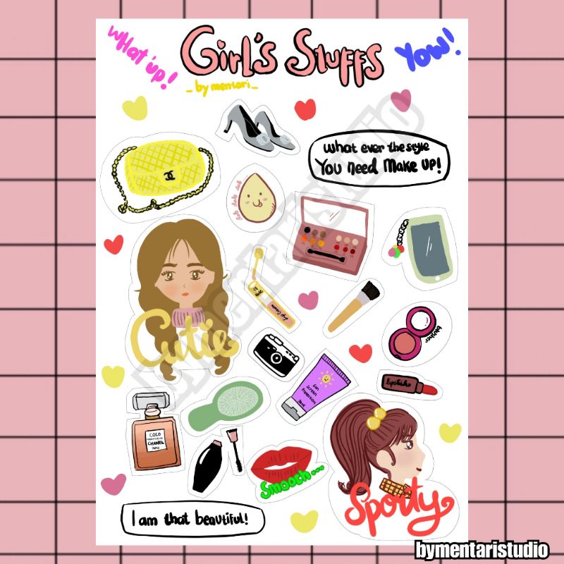 

19 pcs Sticker Makeup / Sticker Beauty / Sticker Jurnal