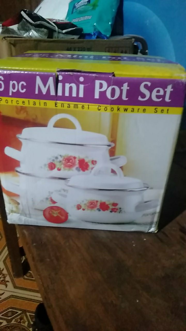 Baltimore Porcelaine Enamel 6pcs Cookware Set(3 Bowl 3tutup)