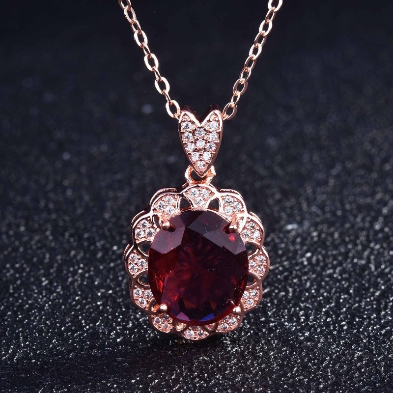 Luxury Fashion Ruby Simple All-Match Necklace